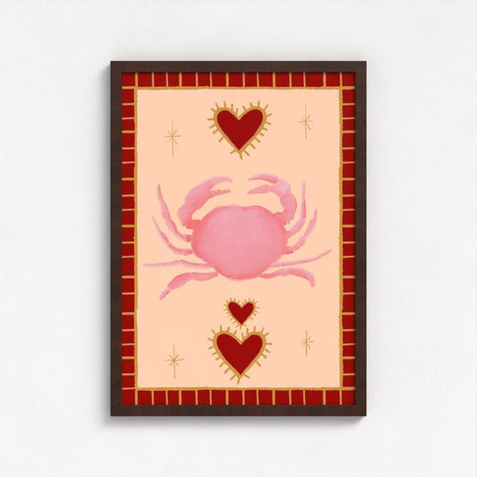 Le Crab art print, additional product photo of the design, view 2