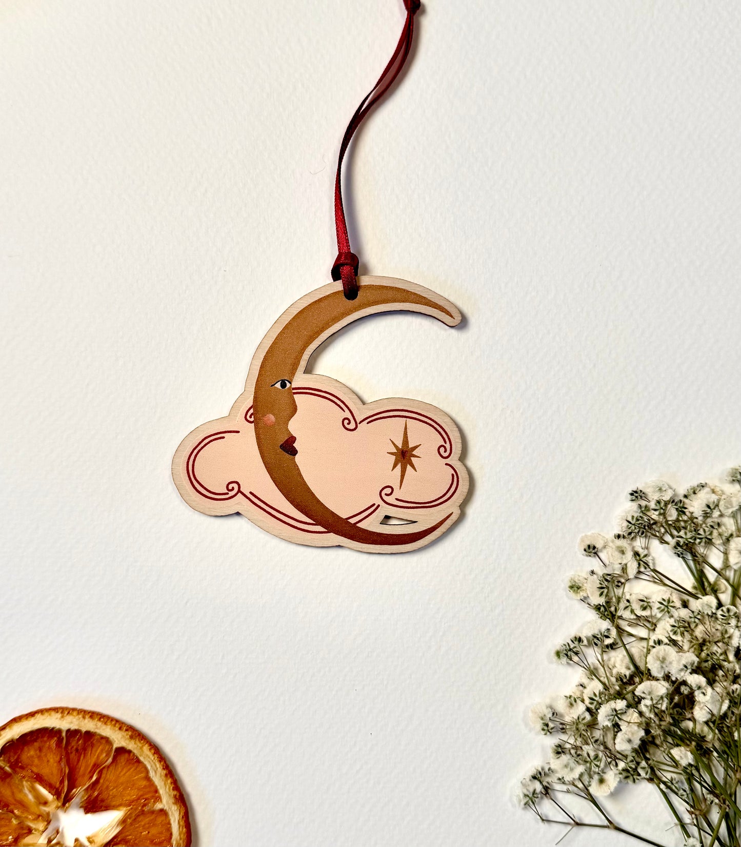 Moon and Cloud Christmas Decoration PRE-ORDER