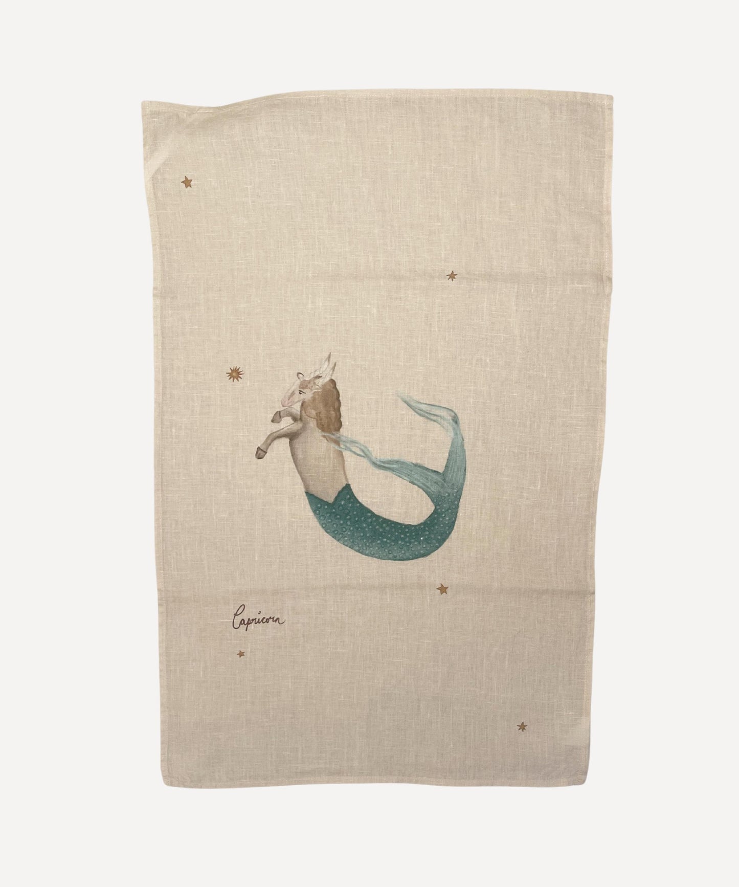 Zodiac Linen Tea Towel - Capricorn