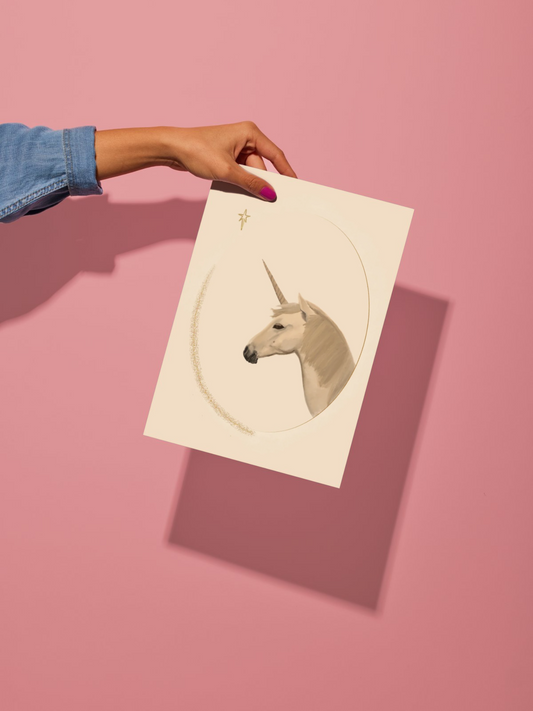 I believe in Unicorns art print, additional product photo of the design