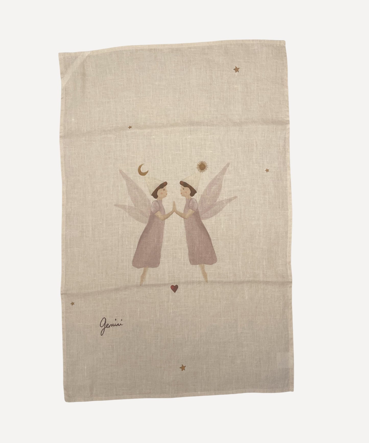 Zodiac Linen Tea Towel - Gemini