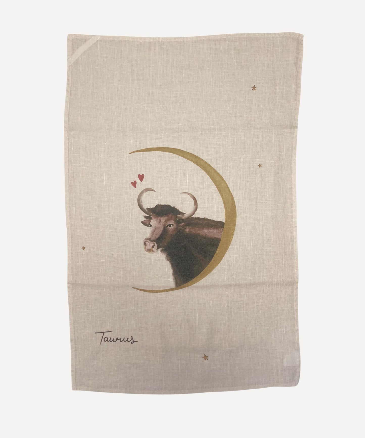 Zodiac Linen Tea Towel - Taurus