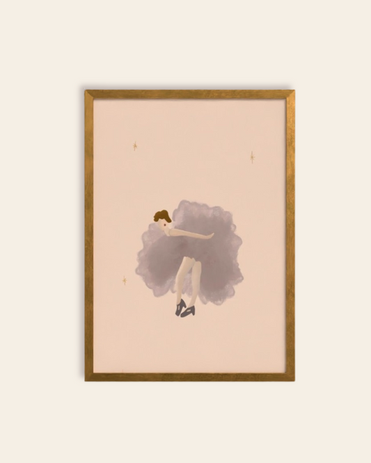 The Lady in Mauve art print, hand-illustrated giclée by Queen of the Rodeo