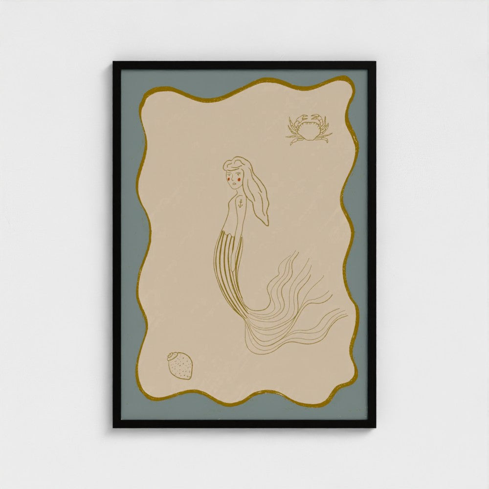 The mermaid and the crab.