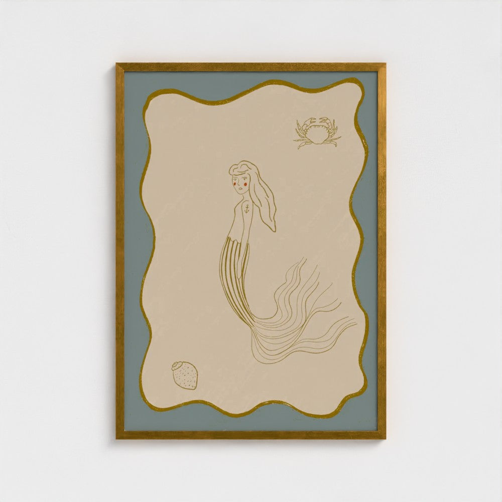 The mermaid and the crab.