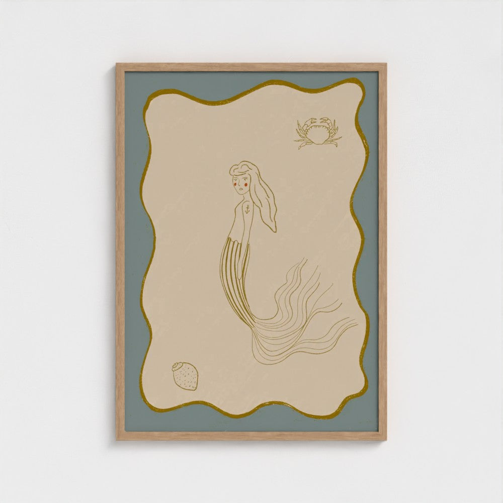 The mermaid and the crab.