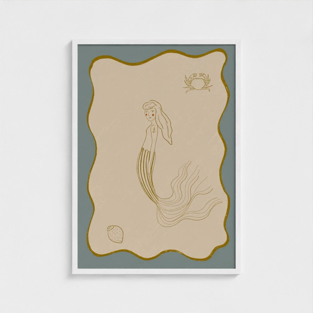 The mermaid and the crab.