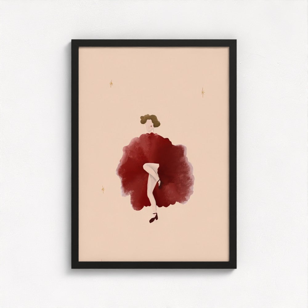 The Lady in Red Art Print
