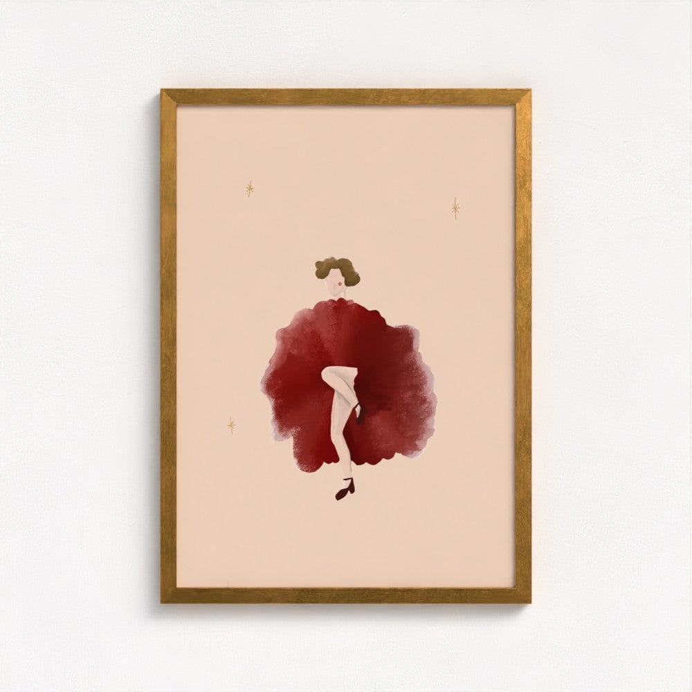 The Lady in Red Art Print