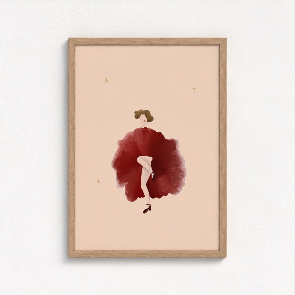 The Lady in Red Art Print