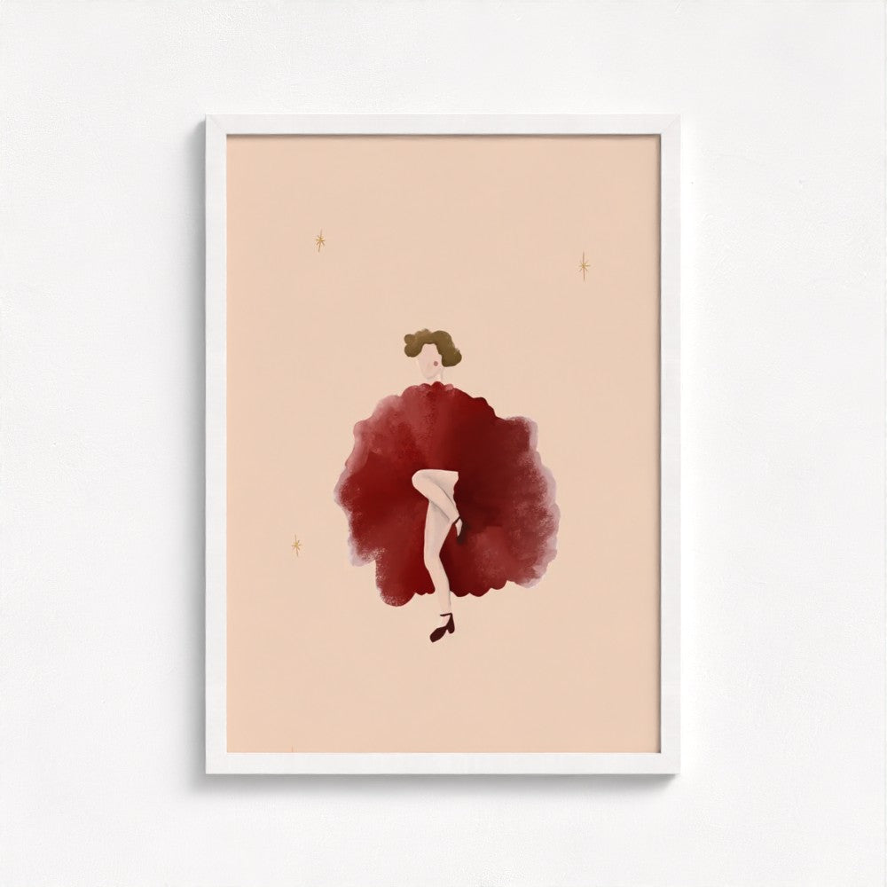 The Lady in Red Art Print