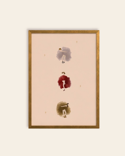 The Ladies that Can-Can art print, hand-illustrated giclée by Queen of the Rodeo