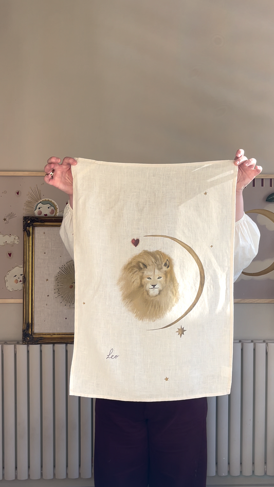 Linen Tea Towel "Leo"