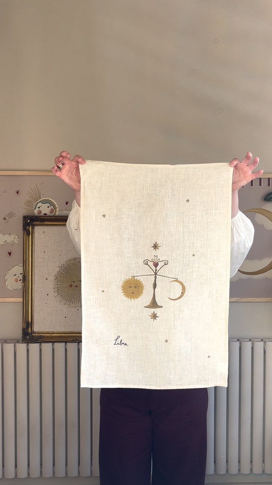 Linen Tea Towel "Libra"