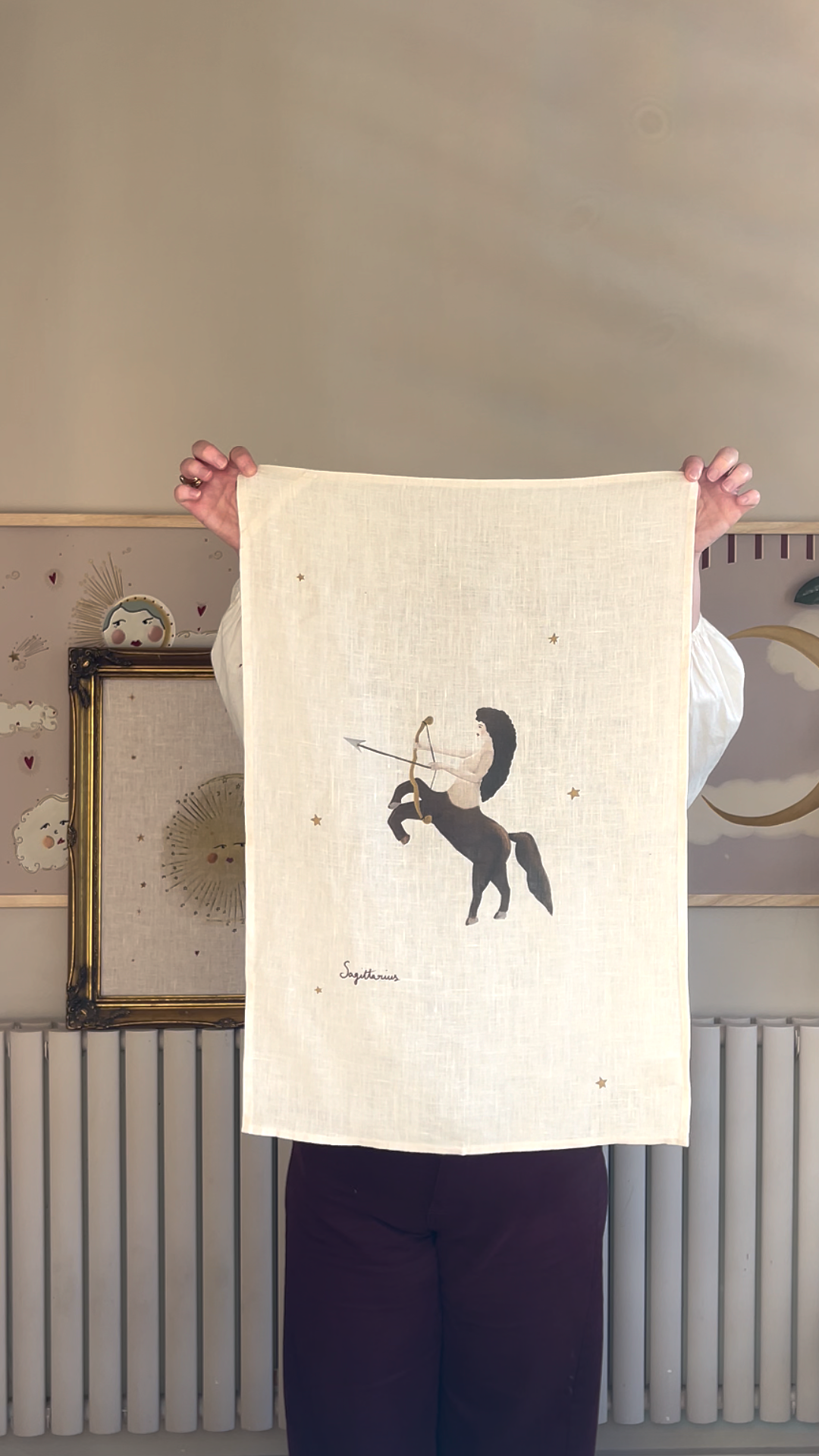 Linen Tea Towel "Sagittarius"