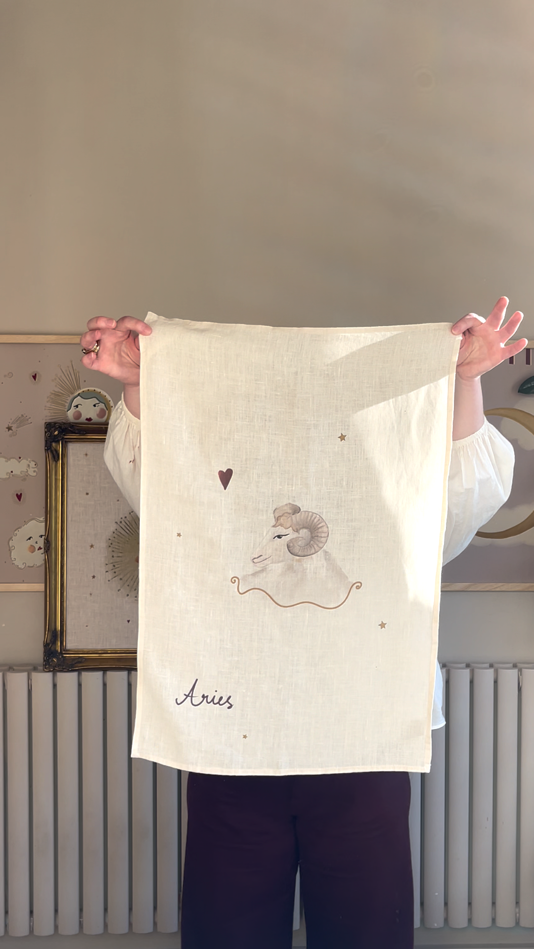 Linen Tea Towel "Aries"