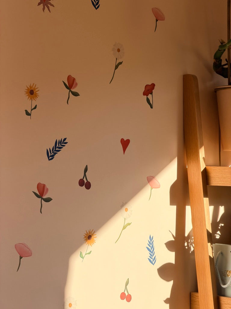 "Bloom is in the Heart" - Fabric Wall Stickers