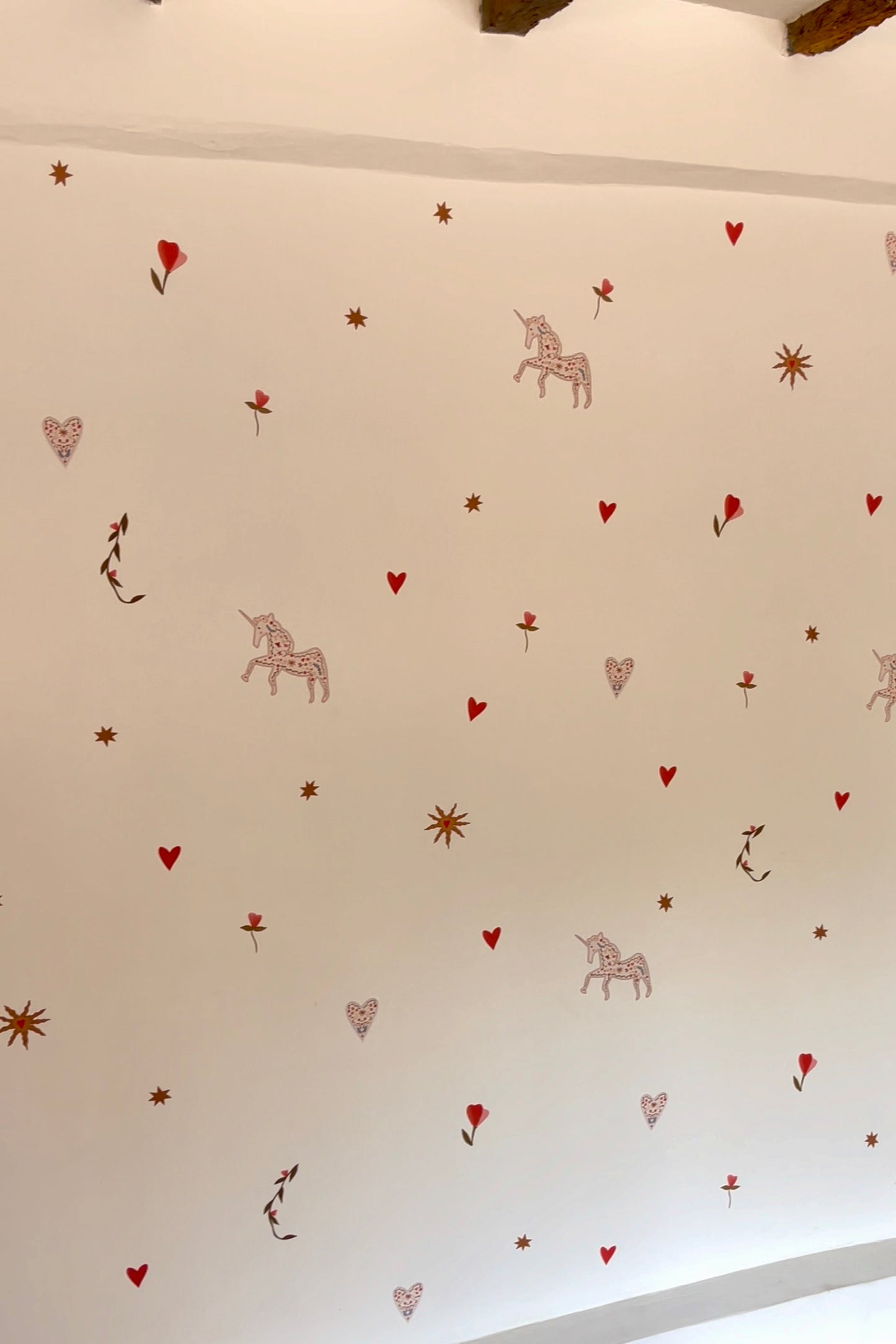 "Unicorn Garden" - Fabric Wall Stickers