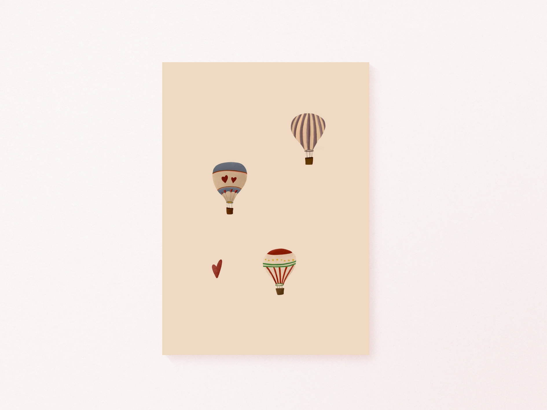 Vintage hot air balloons poster art print