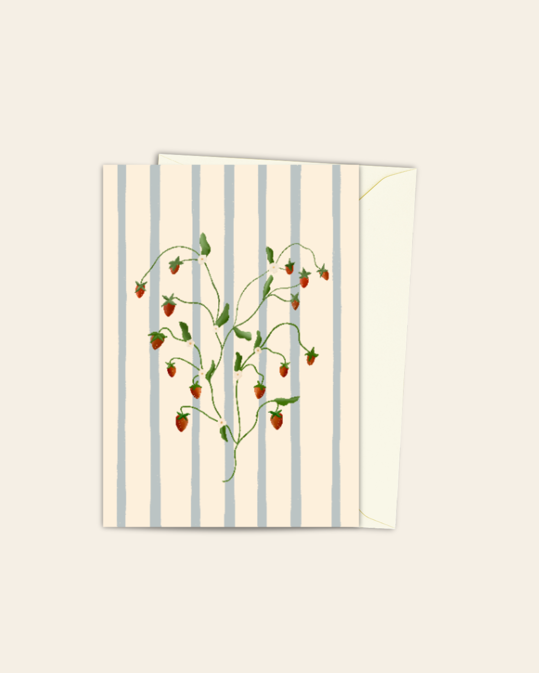Strawberry Vines Greeting Card