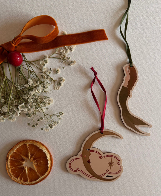 Moon and Cloud Christmas Decoration PRE-ORDER