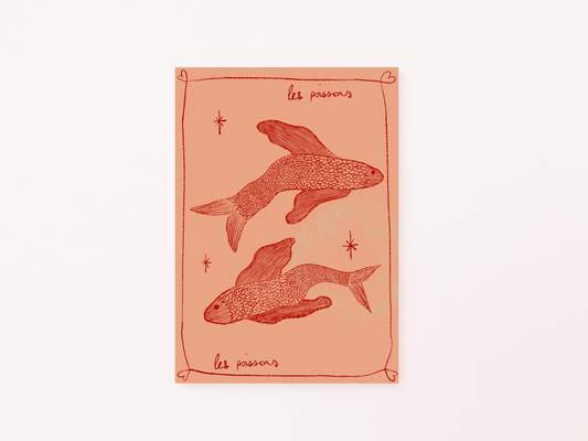 Les Poissons art print — additional product photo of the design