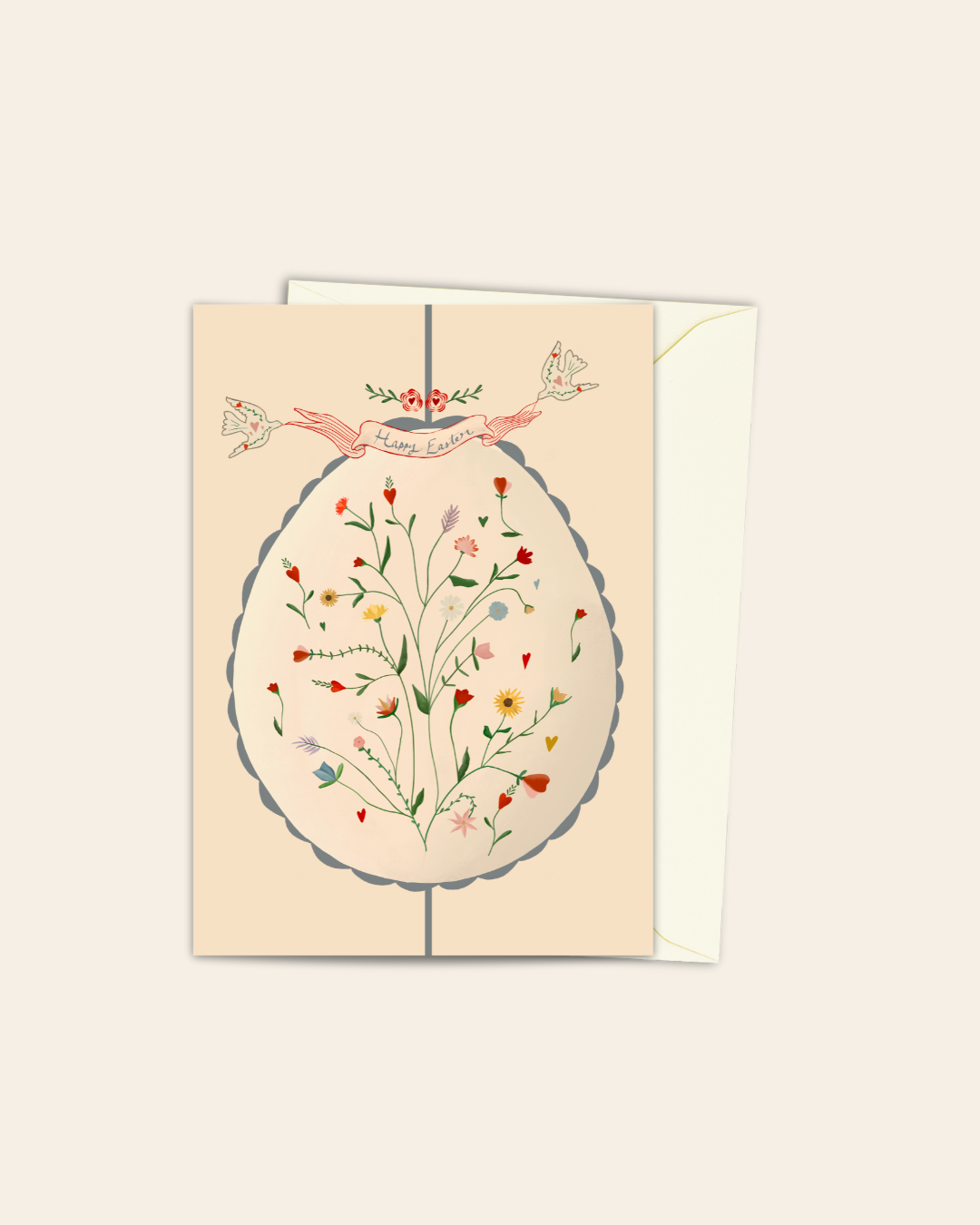 Folk Egg Easter card