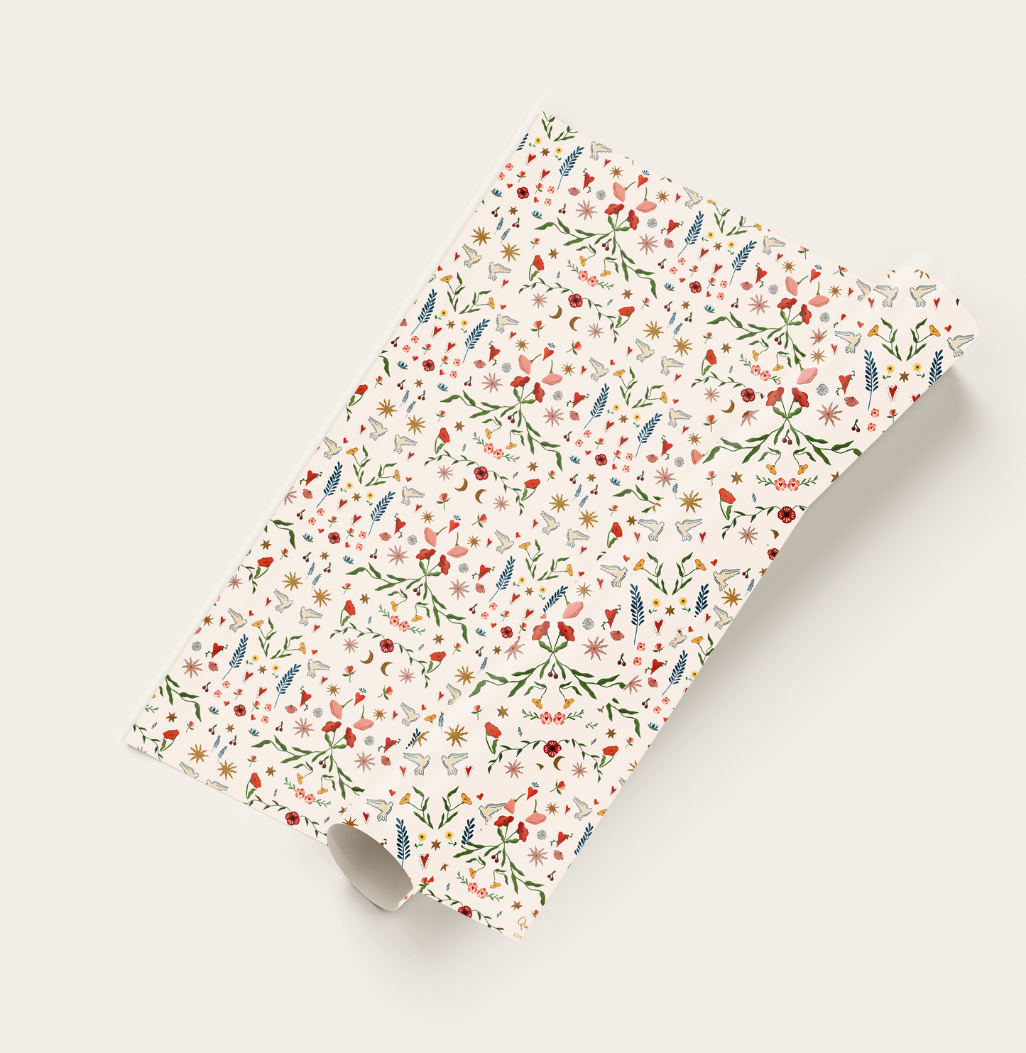 Folk Love Gift Wrap (3 sheets)