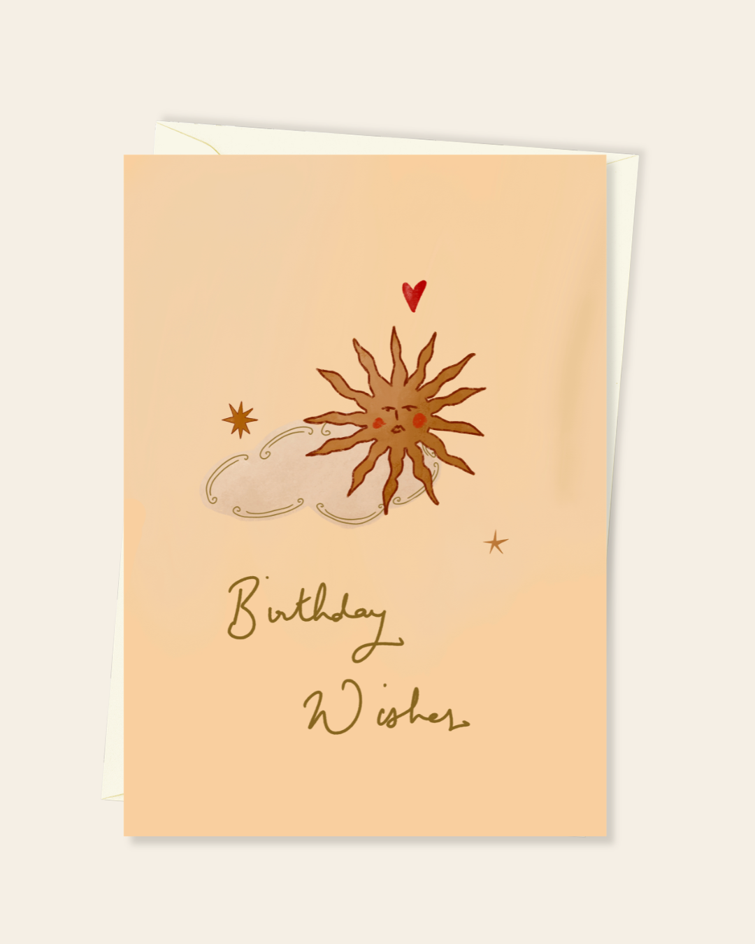 Desert Sun birthday wishes card