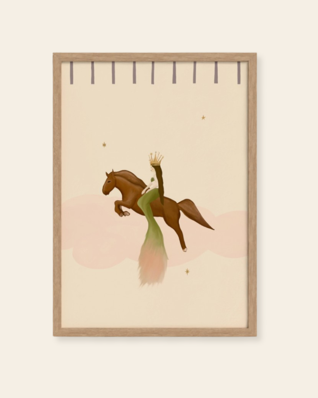 Mermaid on Horseback Art Print