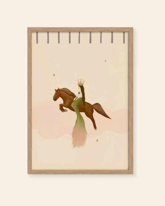 Mermaid on Horseback Art Print
