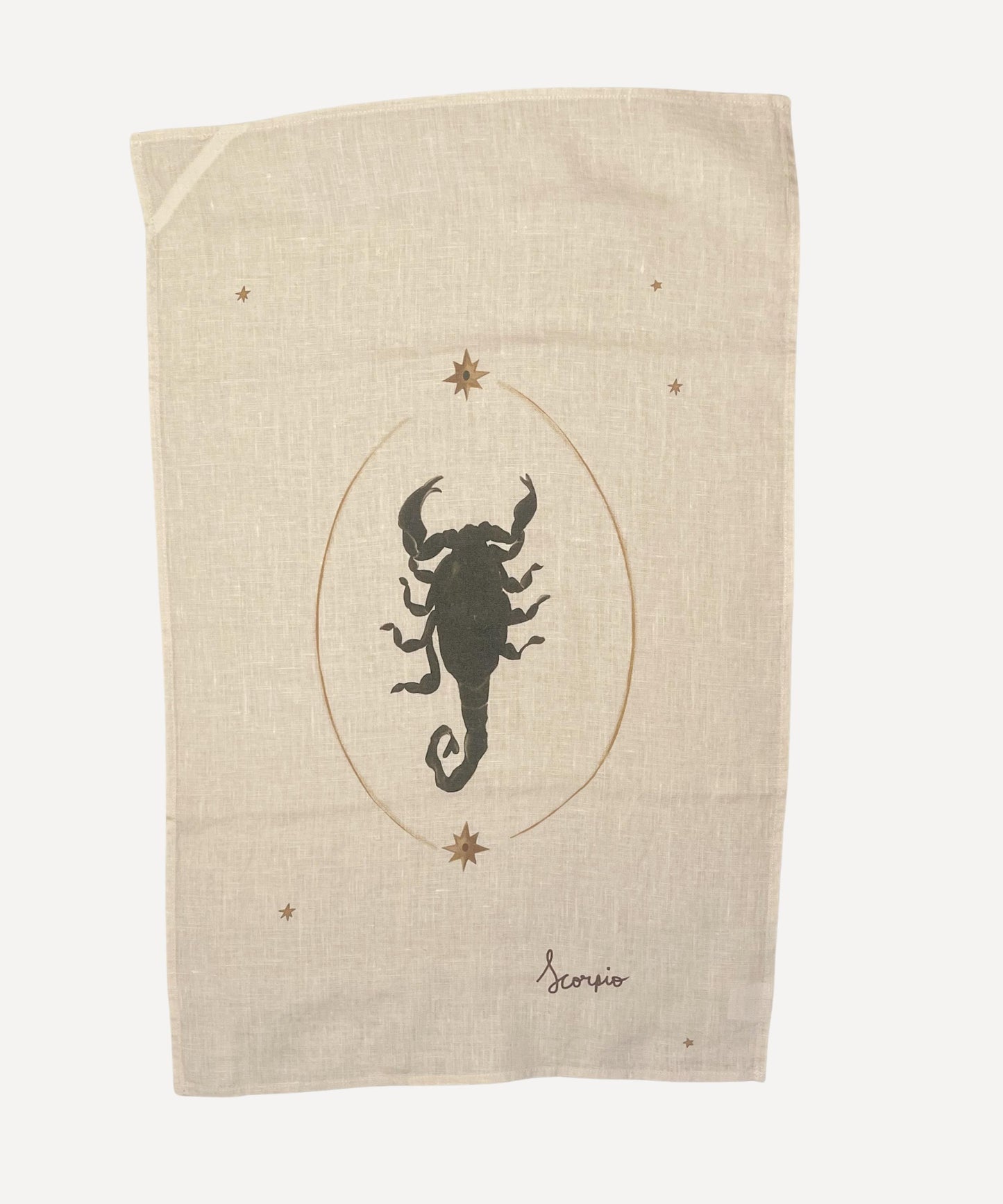 Linen Tea Towel "Scorpio"