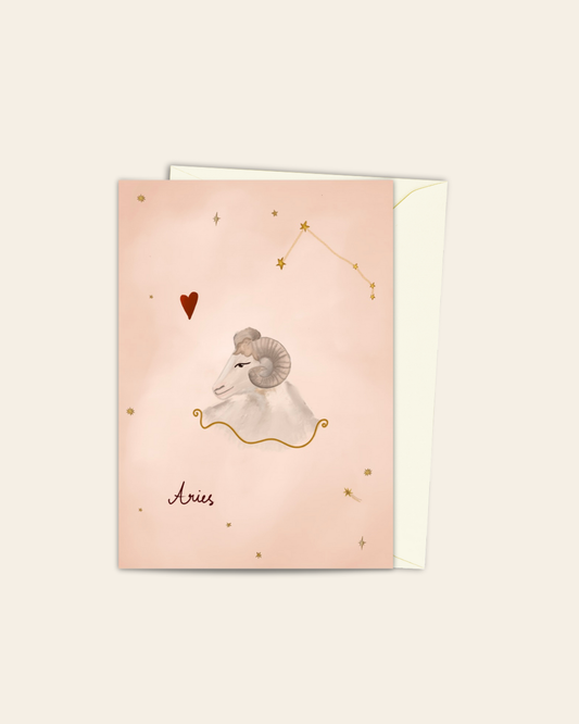 Aries Zodiac card