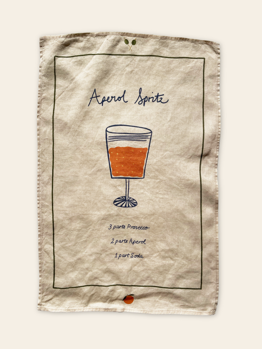 Linen Tea Towel "Aperol Spritz"