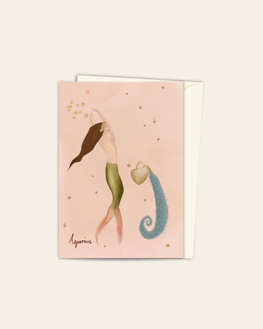 Aquarius Zodiac card