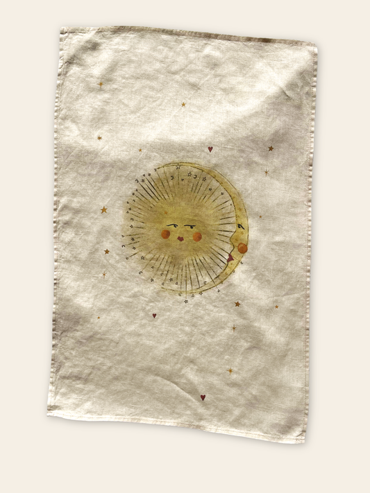 Linen Tea Towel "Astral Weeks"