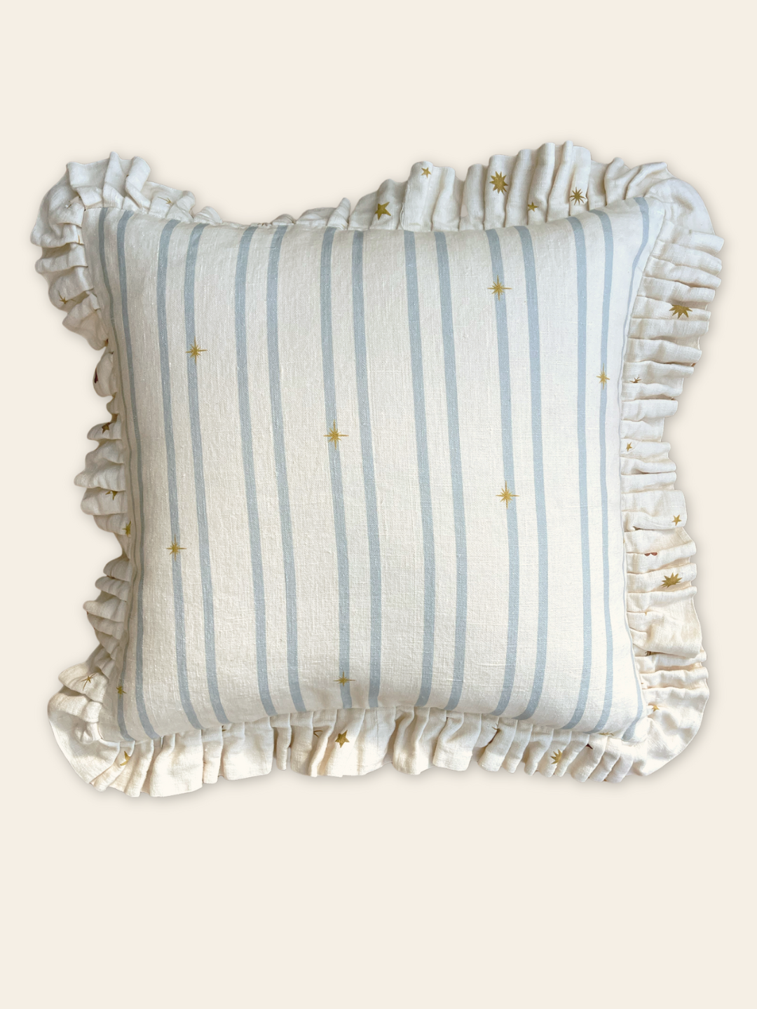 Linen ruffled cushion cover "Astral Weeks"