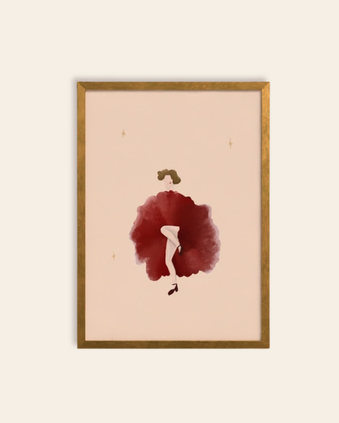 The Lady in Red Art Print