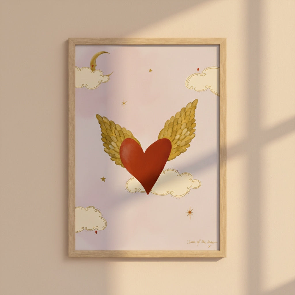 Winged Heart Art Print