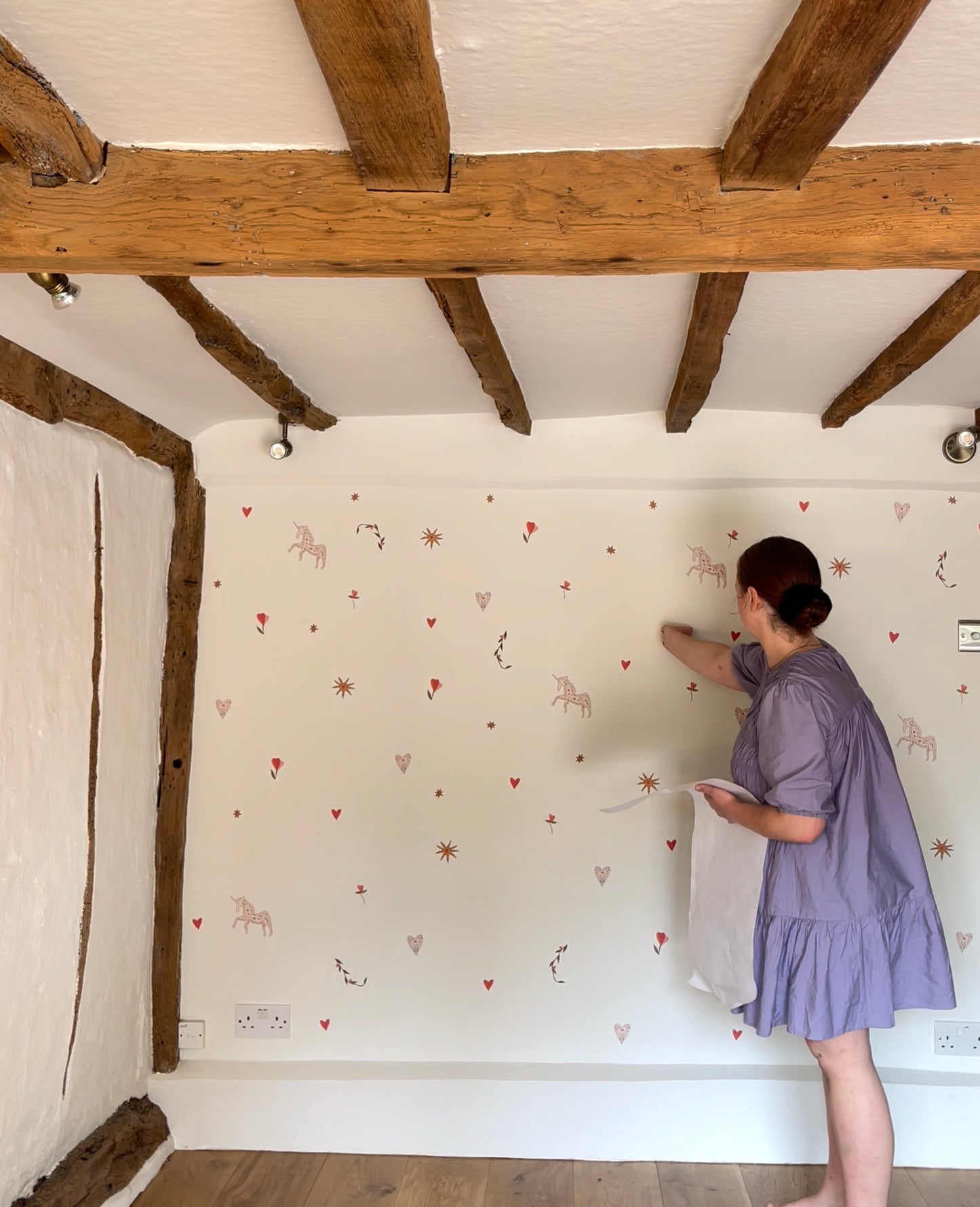 "Unicorn Garden" - Fabric Wall Stickers