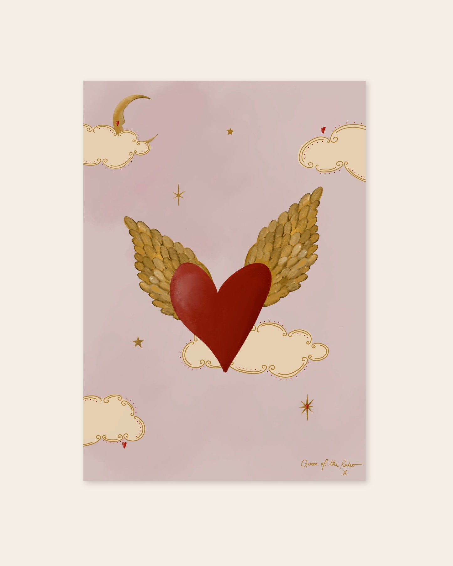 Winged Heart Art Print