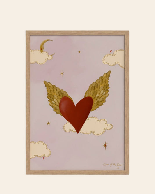Winged Heart Art Print